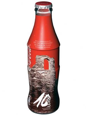 Botella Coca Cola Muralla de Lugo