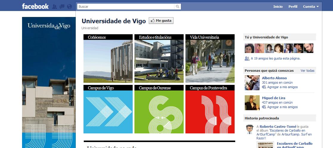 Facebook Universidad de Vigo Facebook Universidad de Vigo