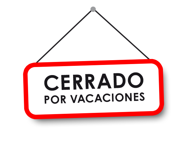 cerrado por vacaciones