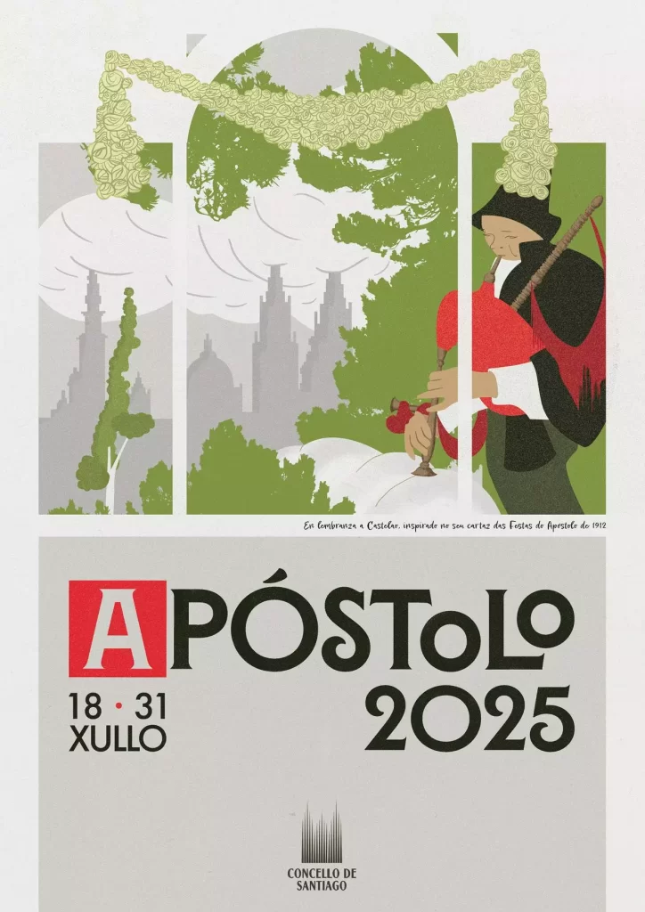 Cartel Fiestas Apóstol Santiago de Compostela